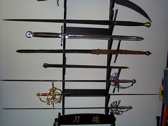 My sword-rack. close-up.