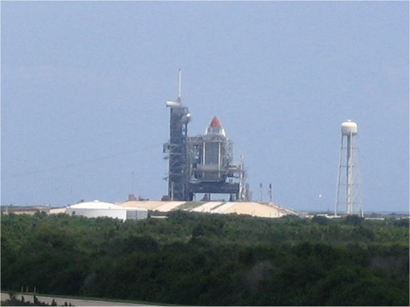 From the Observation Gantry, we could see the launch pad where Discovery was being preparedfor it's return to flight. This would be the first launch since the Columbia accident, howeverwe were probably a few weeks too early for the launch itself.