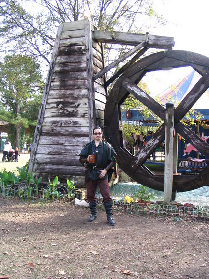 Me, by the water wheel.