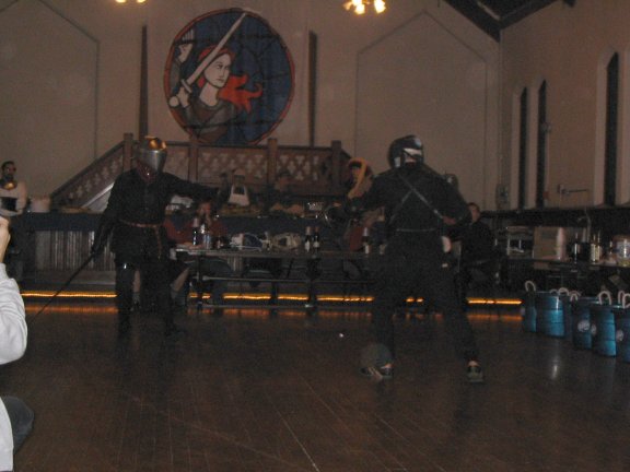 Sword & Buckler fight during the feast.