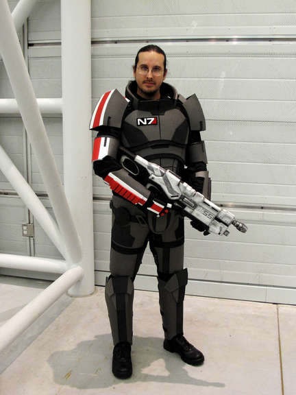 N7 armor, at the Air & Scare at the Smithsonian's Udvar Hazy Museum.