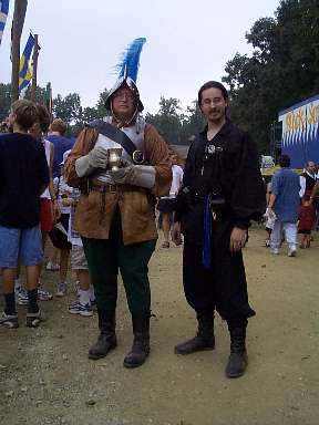 Norm and Bones, posing for the camera. I was "garbed down" for the impendingrain, but Norm was out in his full attire, complete with new breast andback plates. Huzzah!