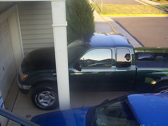 Here's the new truck! I know, not the best picture with the column in the way, and so forth.