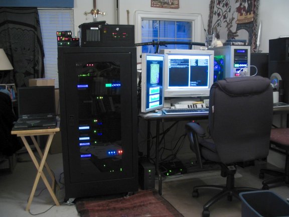 Overview of my computer area, early in 2006. 