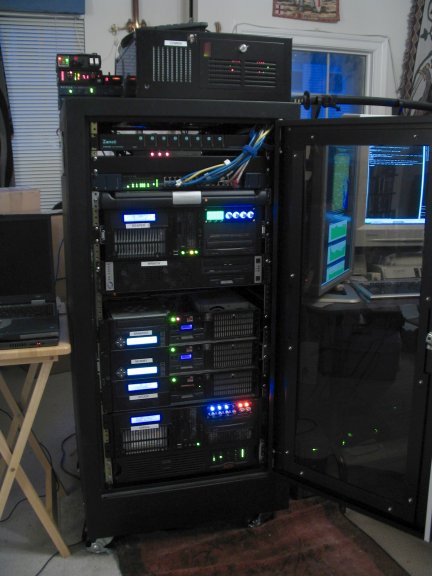 A close-up of the rack on the same day, with the smokedplexiglas door open.