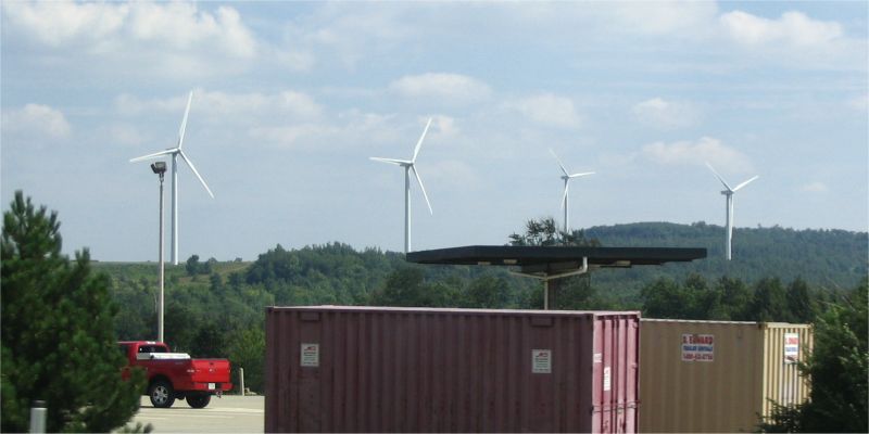 Wind turbines we saw during the drive home.