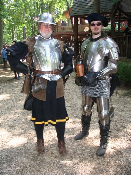 Norm and myself. The faire needs more steel. We're setting an example. :) Shiny!!