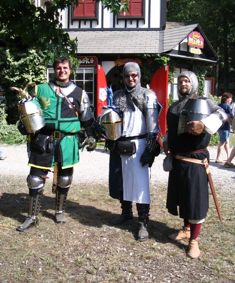 The three knights-- Sir Brian, Sir Edward, and Sir Wolf.