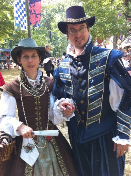 My lovely lady and myself at MDRF opening day. Showing off my new nobles!