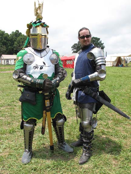 Sir Brian and myself. I'm in my new 14th century armor, which isa work in progress here. I just barely had enough of it togetherto take it for a spin.