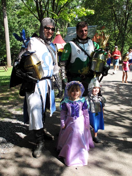 The knights are popular with the kids!