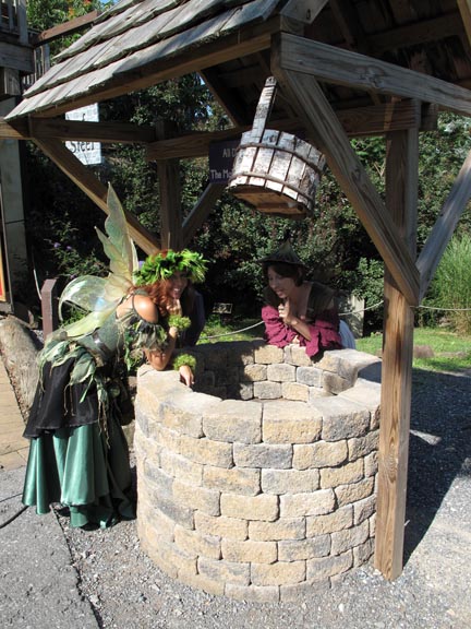 Our fairies at the Wishing Well.