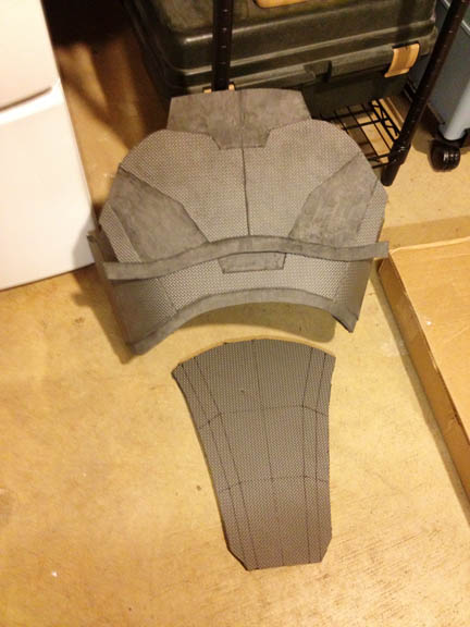 Mass Effect, Commander Shepard, N7 Armor: Chest cut out, and started shaping.